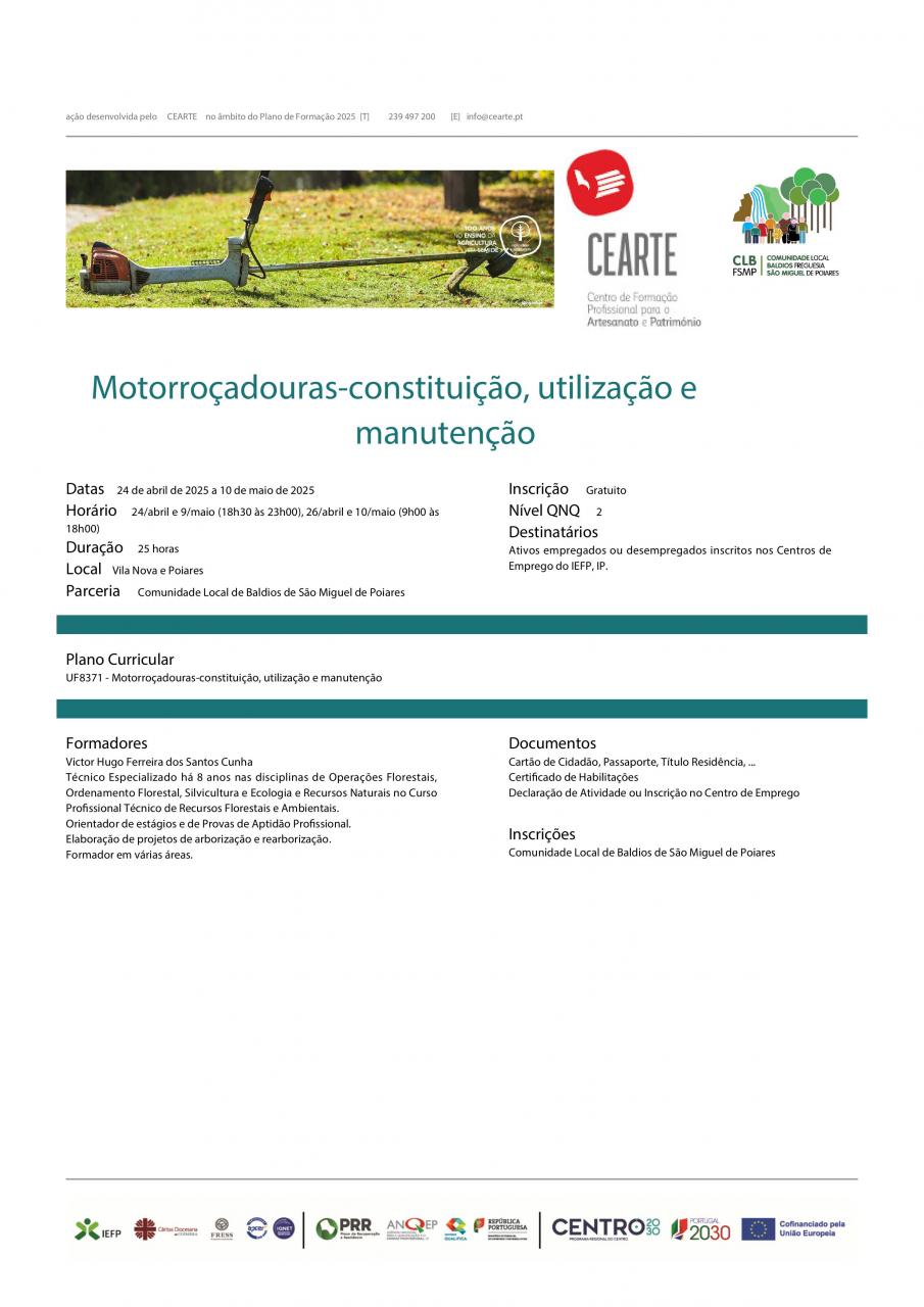 CEARTE | Formação Motorroçadouras