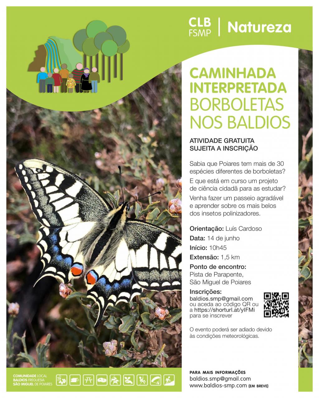 caminhada "Borboletas nos Baldios"