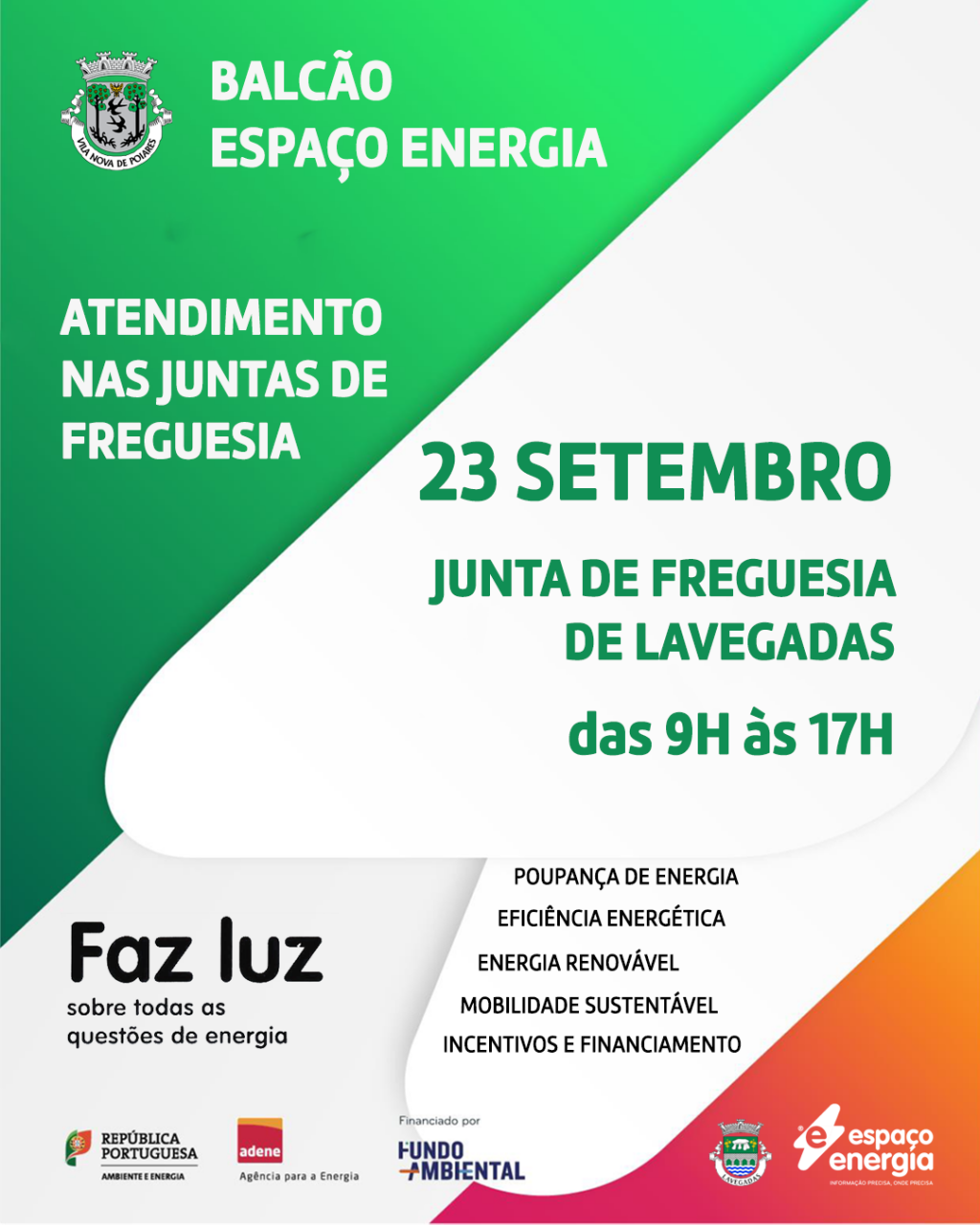Balc&atilde;o espa&ccedil;o energia