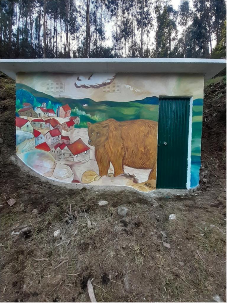  Mural no Reservat&oacute;rio de &aacute;gua "O urso pardo"