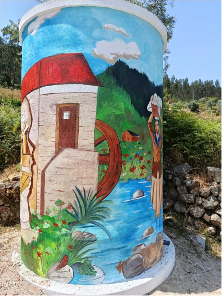  Mural no Reservat&oacute;rio de &aacute;gua "Ribeira de Sabouga seus moinhos e lavadouros"