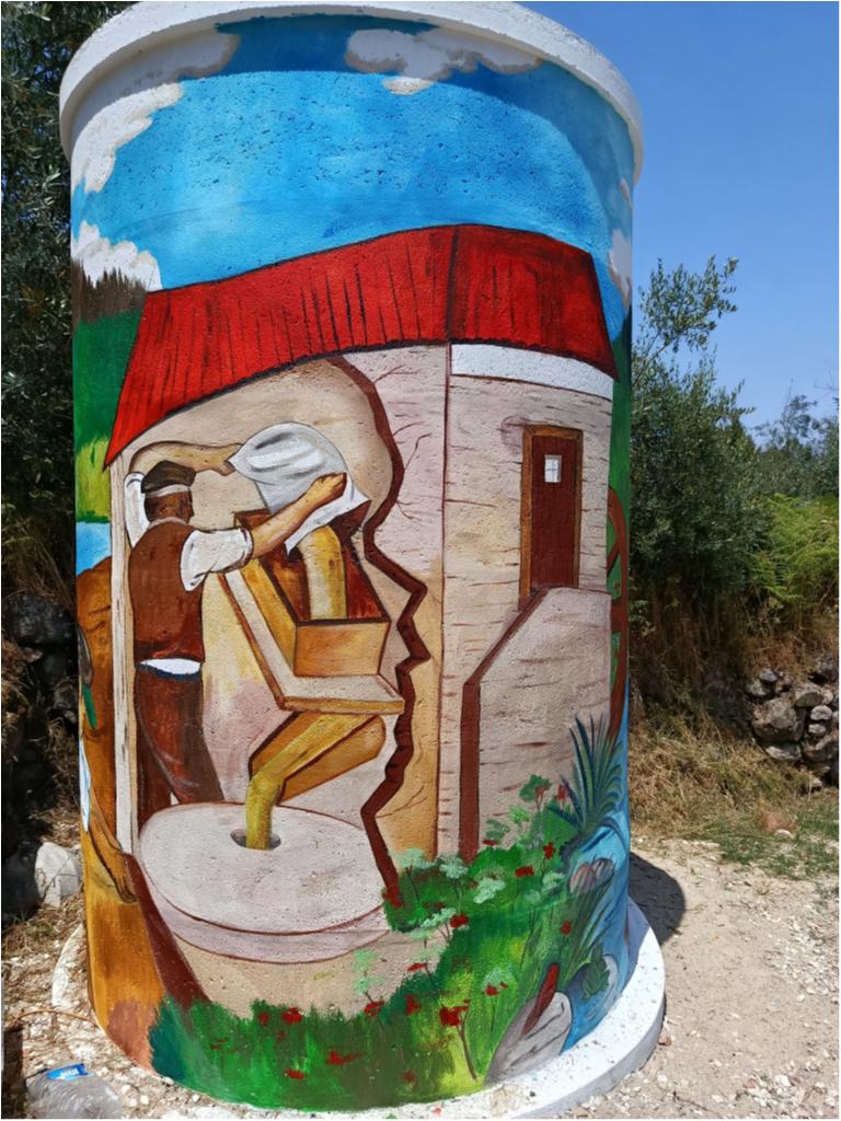  Mural no Reservat&oacute;rio de &aacute;gua "Ribeira de Sabouga seus moinhos e lavadouros"